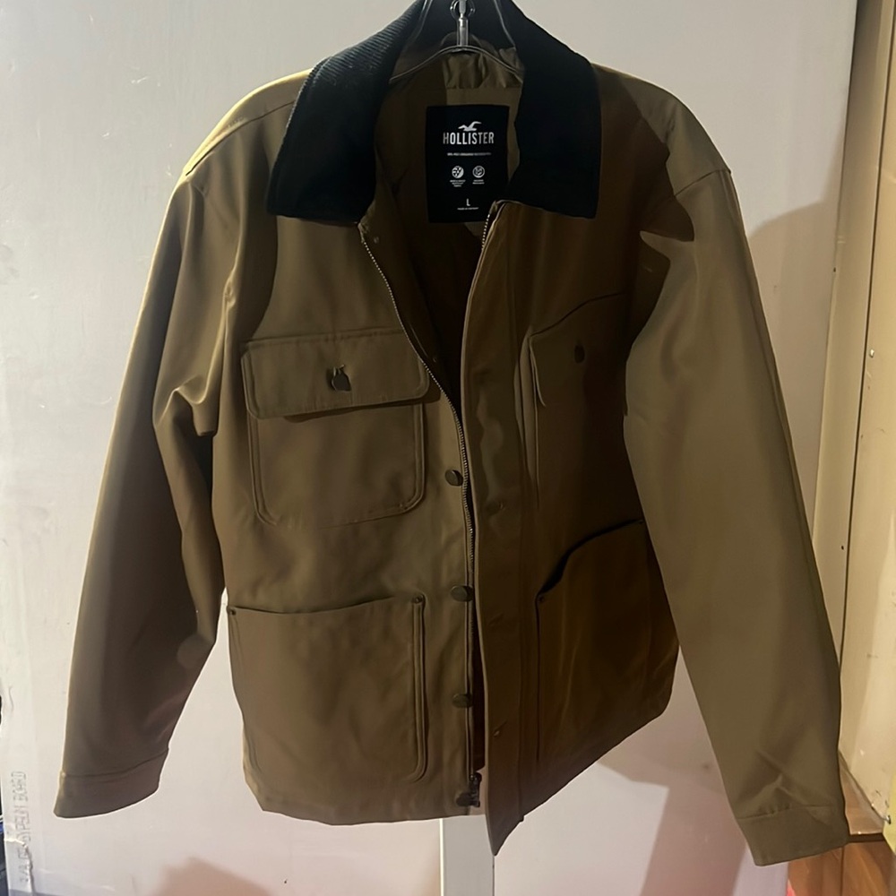 Hollister men’s lg coat weather resistant brown
